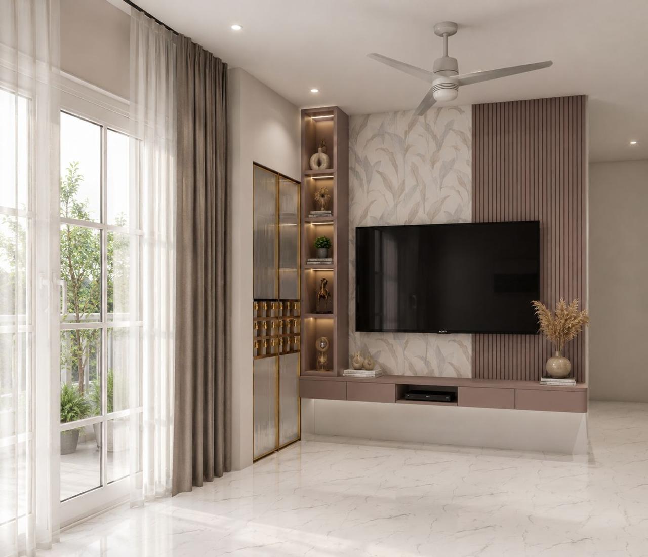 Luxury restaurant lounge space